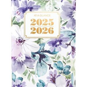 AT-A-GLANCE Floral Planner 2025-2026
